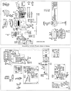 Page A Diagram and Parts List for 231401  Briggs and Stratton Engine